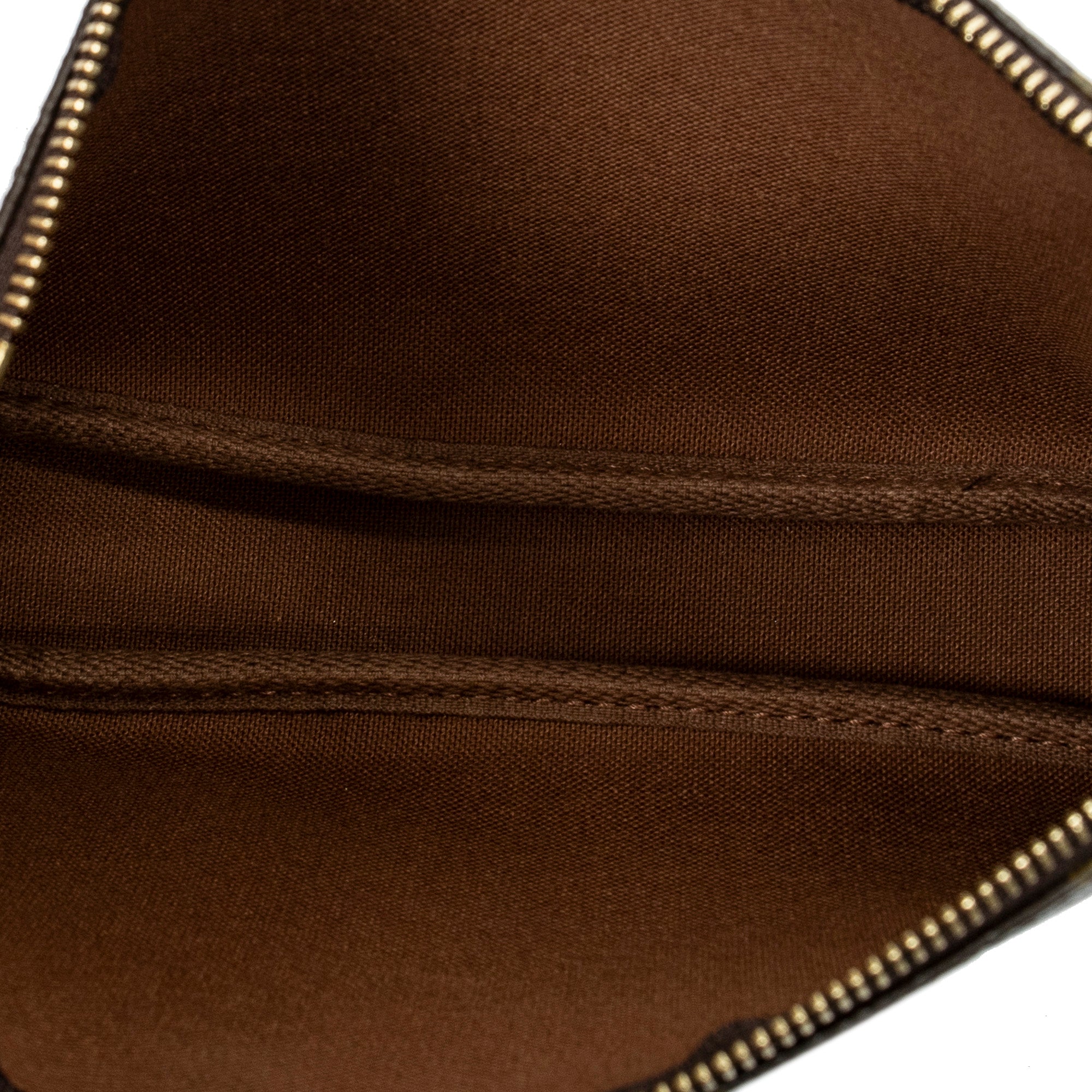 Bolso de hombro con accesorio tipo estuche de lona Monogram marrón