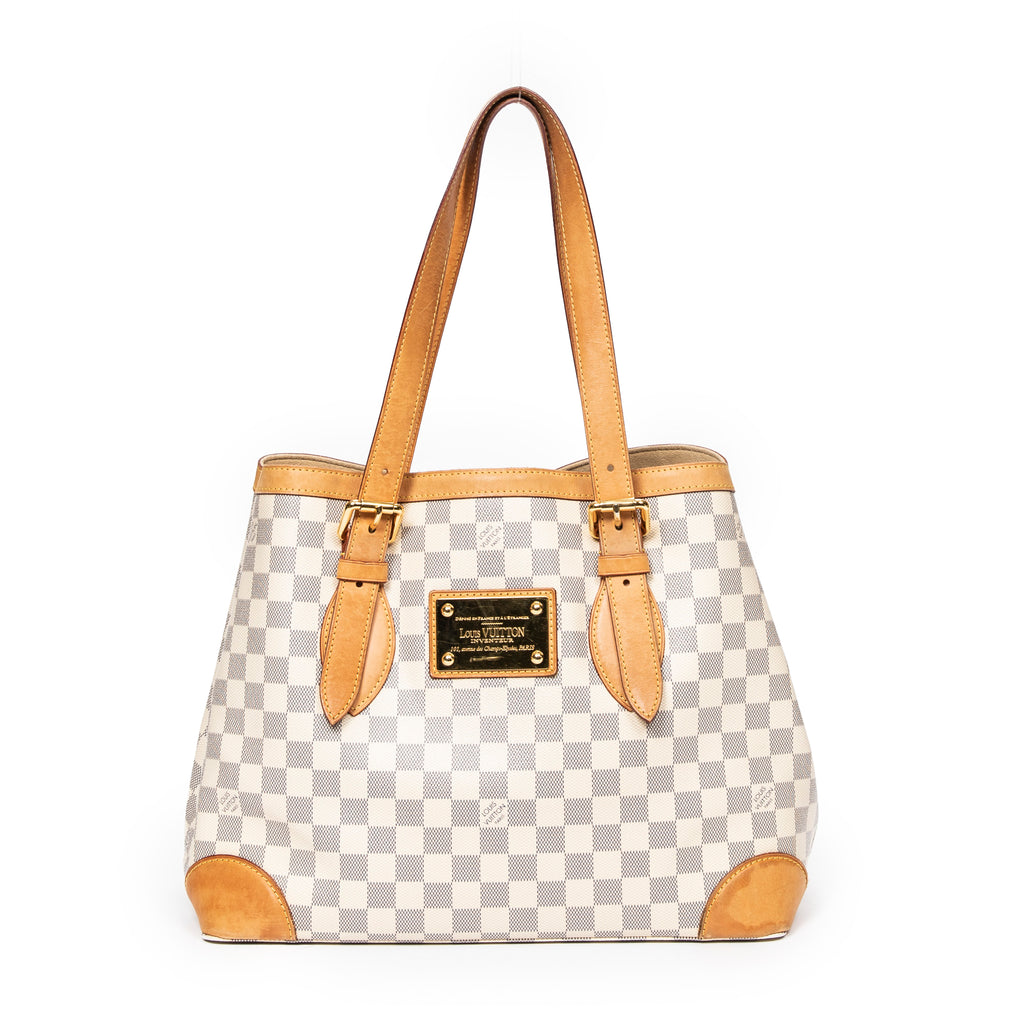 Shoulder Bag Hampstead MM Ivory Damier Azur