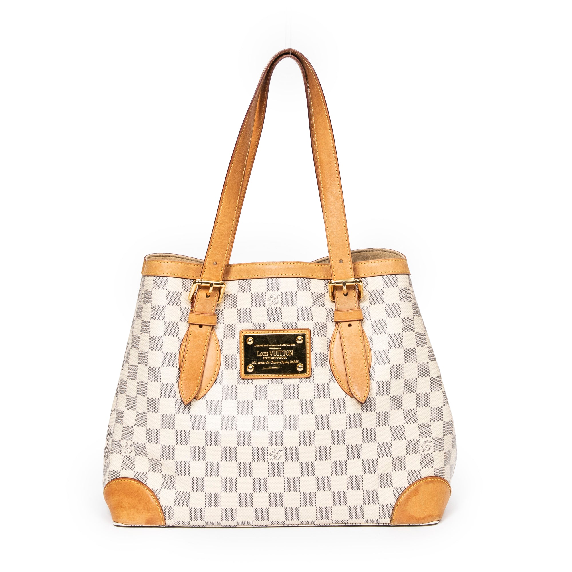 Shoulder Bag Hampstead MM Ivory Damier Azur