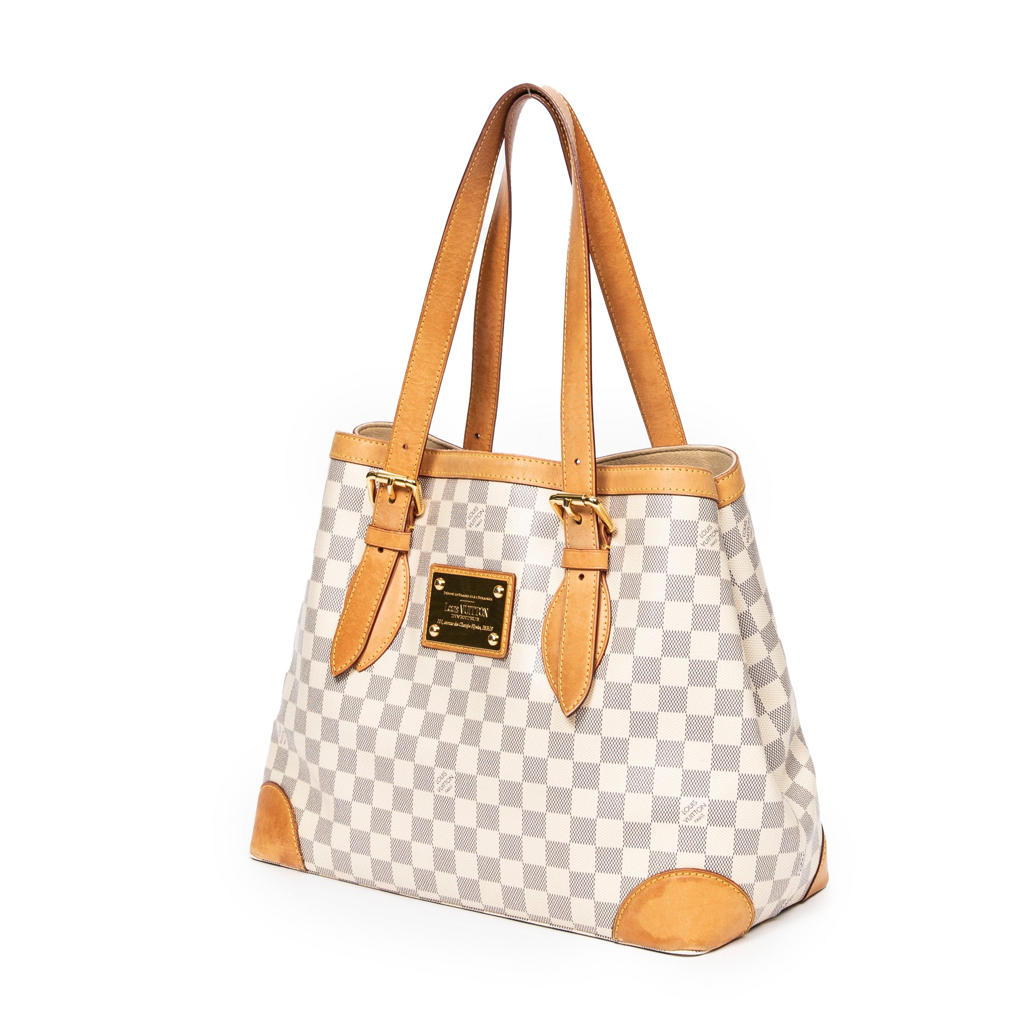Shoulder Bag Hampstead MM Ivory Damier Azur