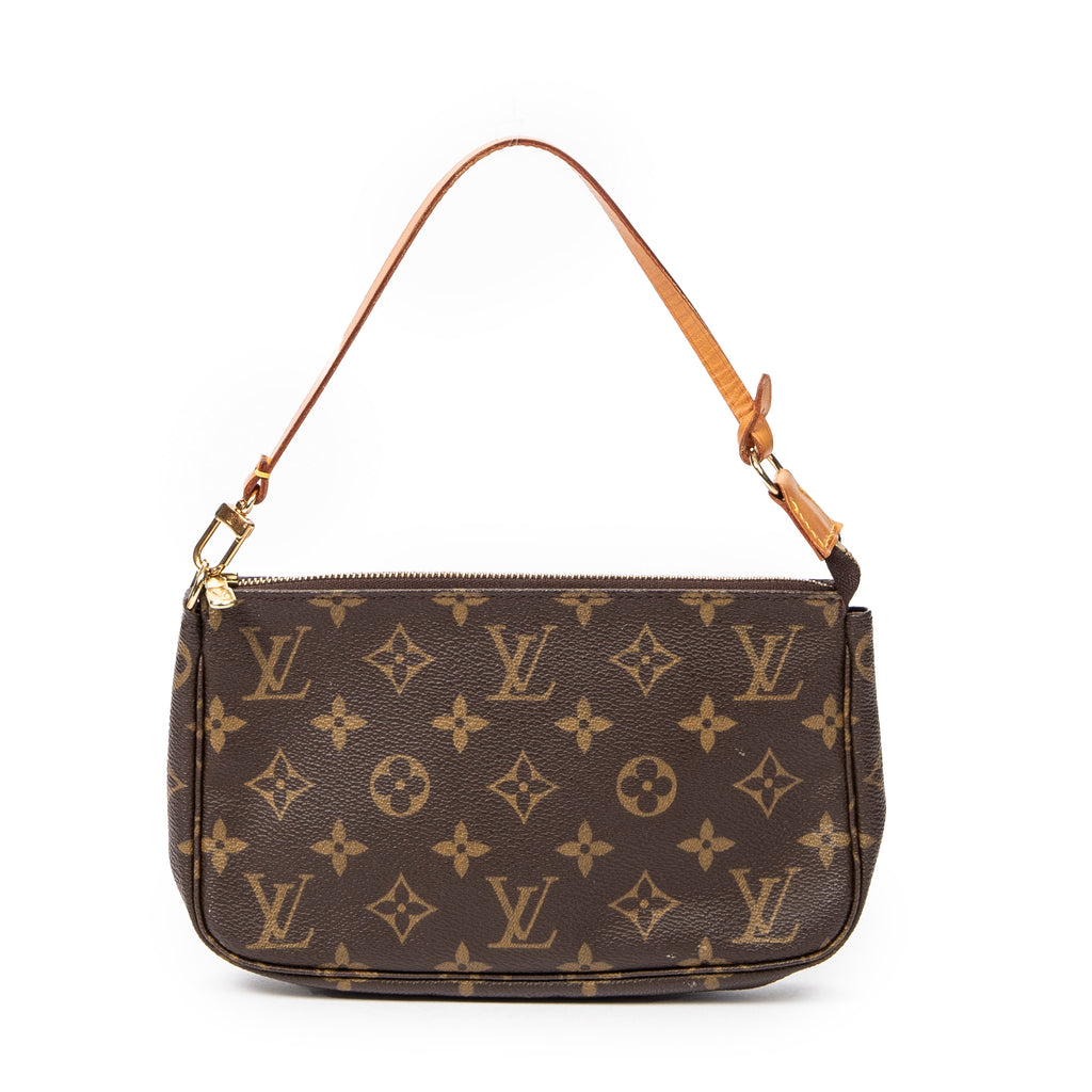 Bolsito para accesorios, Monogram Canvas, color marrón