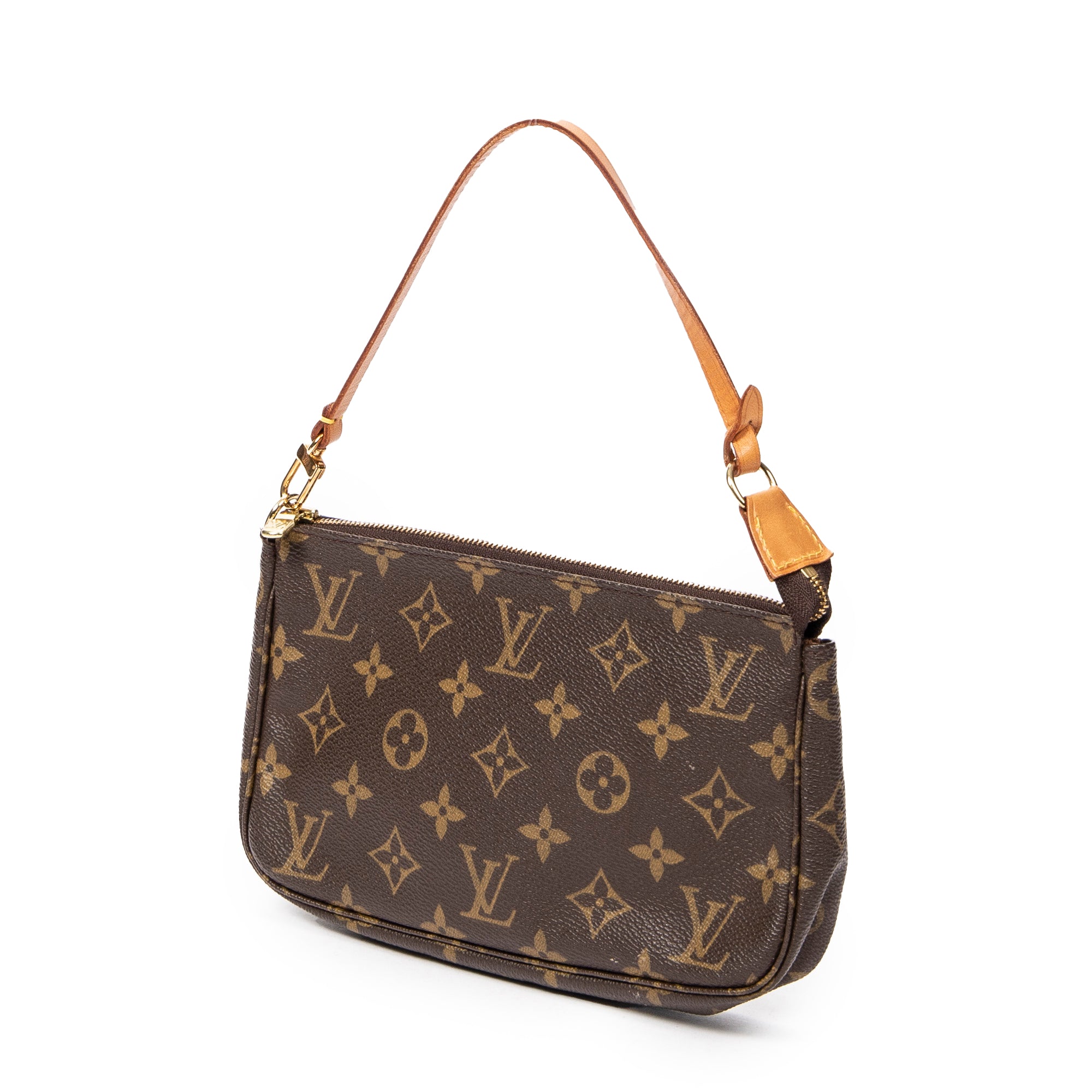 Bolsito para accesorios, Monogram Canvas, color marrón