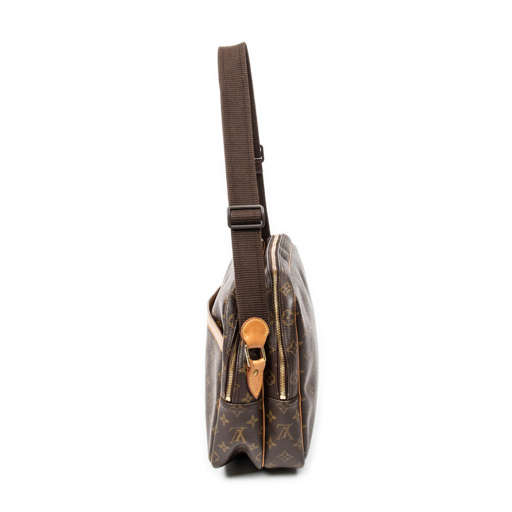 Bandolera Reporter GM de lona Monogram marrón