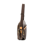 Bandolera Reporter GM de lona Monogram marrón