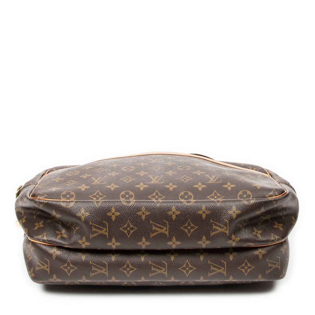 Bandolera Reporter GM de lona Monogram marrón
