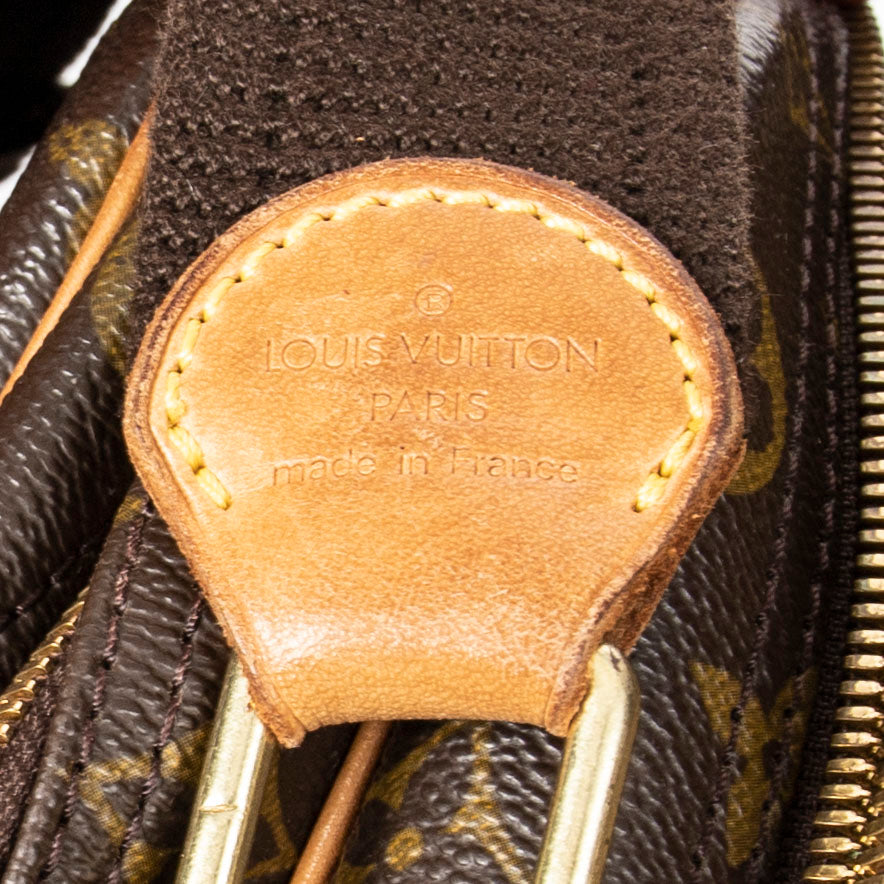 Bandolera Reporter GM de lona Monogram marrón