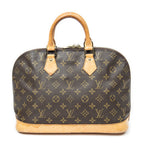 Handbag Alma PM Brown Monogram Canvas
