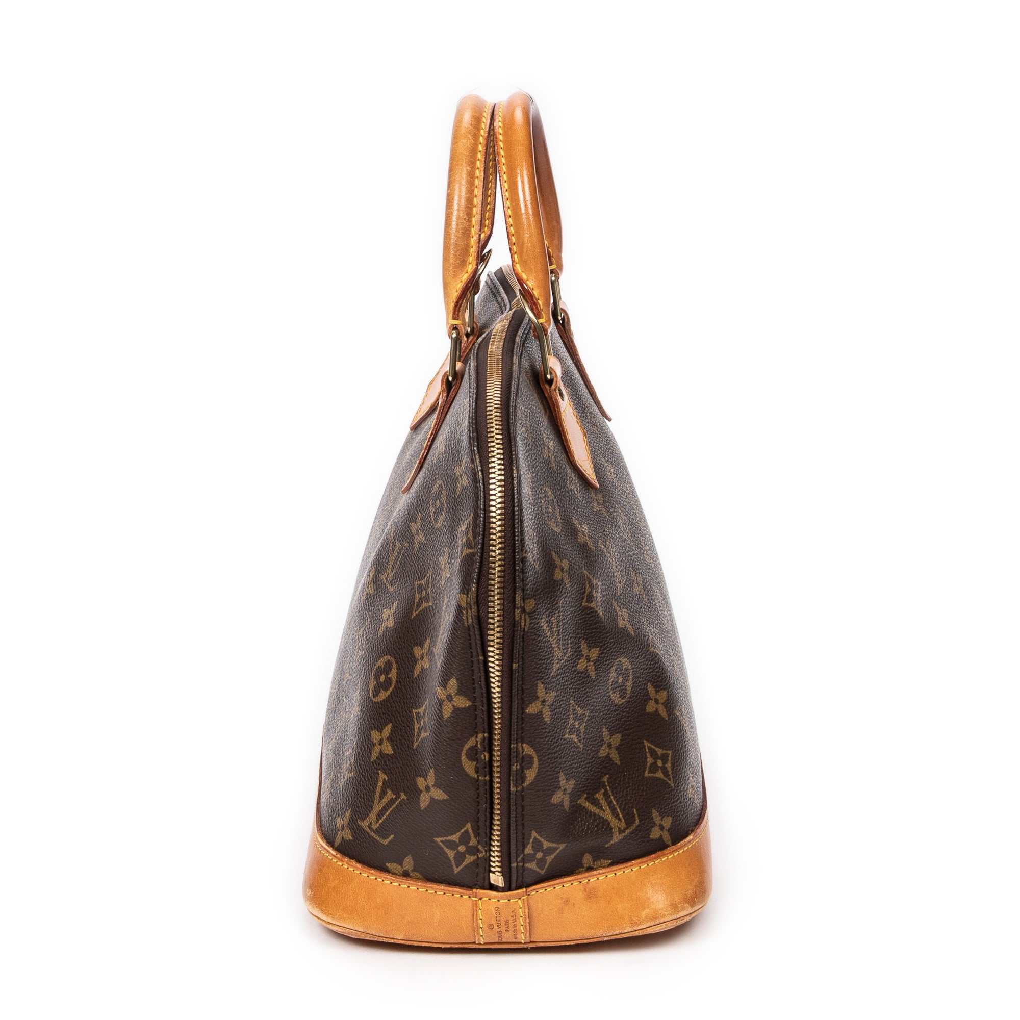 Handbag Alma PM Brown Monogram Canvas