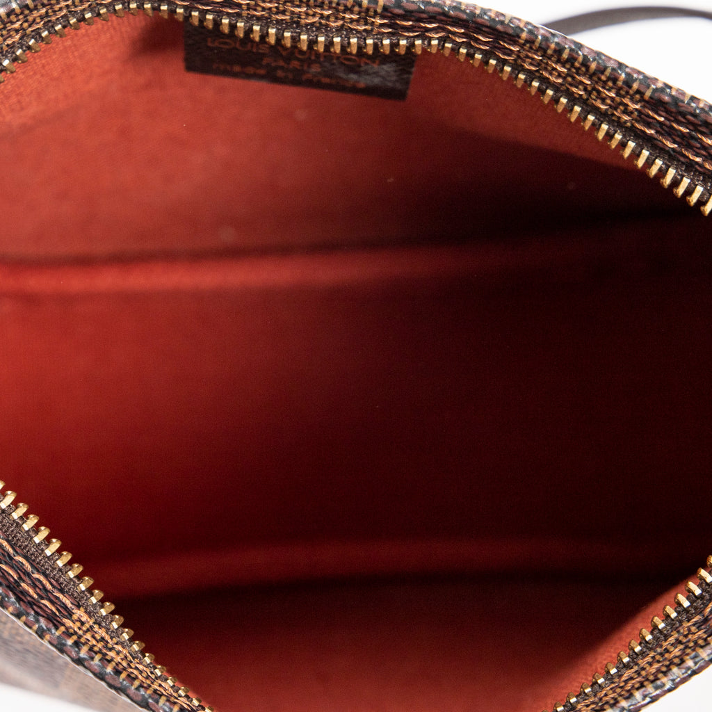 Pouch Trousse Make Up Pochette Brown Damier Ebene