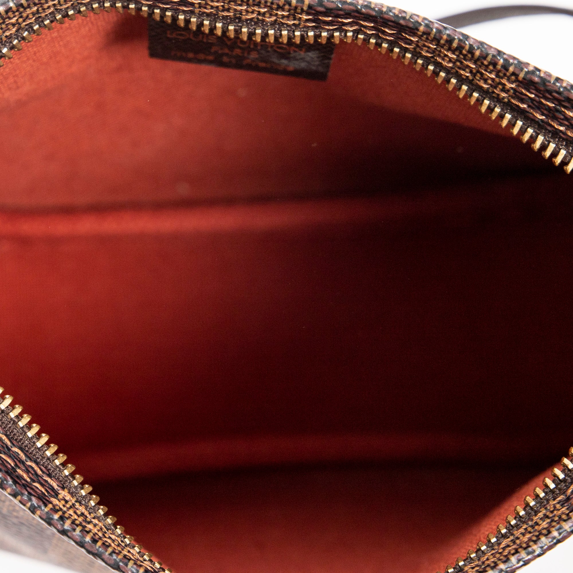 Pouch Trousse Make Up Pochette Brown Damier Ebene