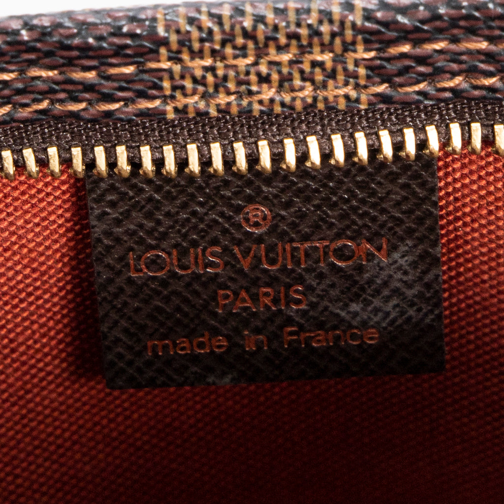 Pouch Trousse Make Up Pochette Brown Damier Ebene