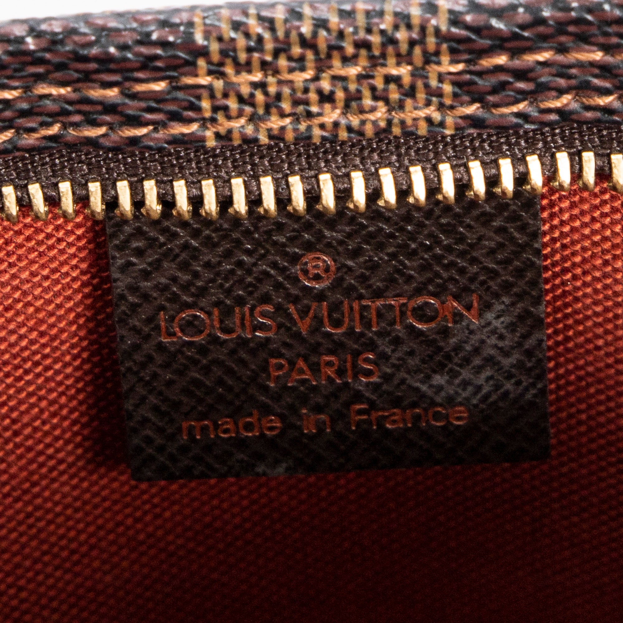 Pouch Trousse Make Up Pochette Brown Damier Ebene