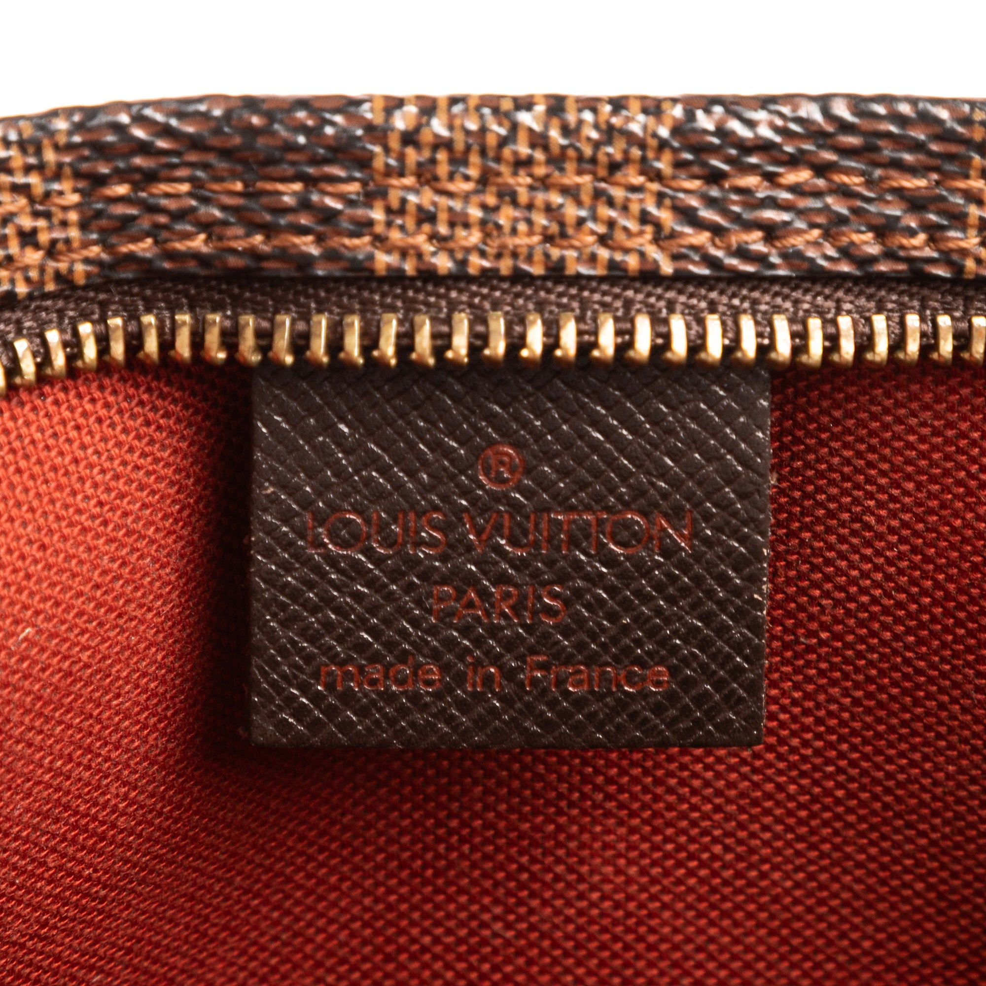 Bolso Trousse Maquillaje Pochette Marrón Damier Ebene
