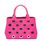 Bolso de hombro pequeño Canapa Tote con ojales Canapa Canvas fucsia