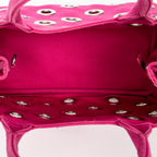 Bolso de hombro pequeño Canapa Tote con ojales Canapa Canvas fucsia