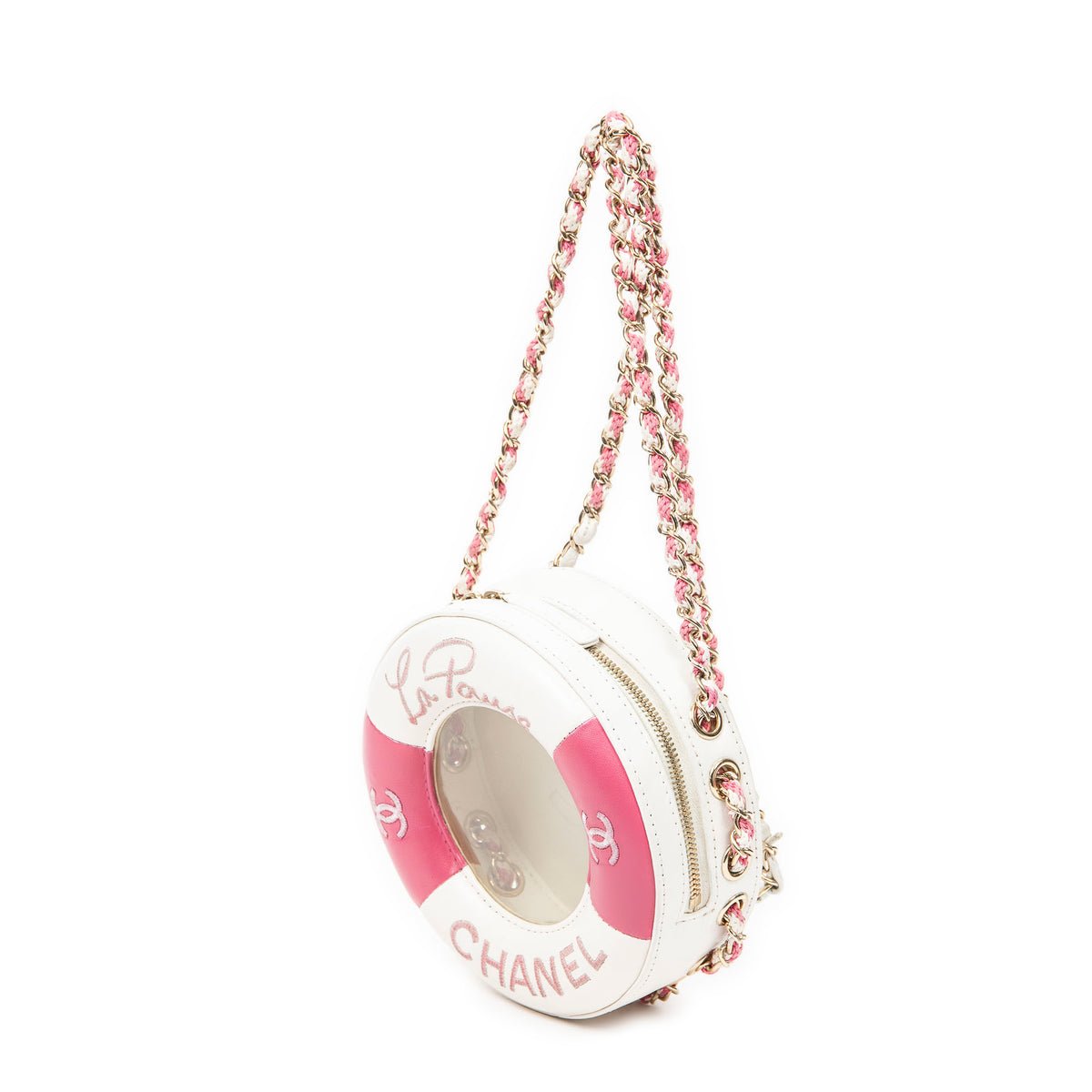 Shoulder Bag Ltd. Ed. Cruise 19 La Pausa Lifesaver Crossbody Ivory Quilted Lambskin Leather