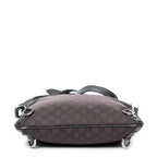 Shoulder Bag Abbey D-Ring Messenger Dark Brown Monogrammed Nylon Canvas