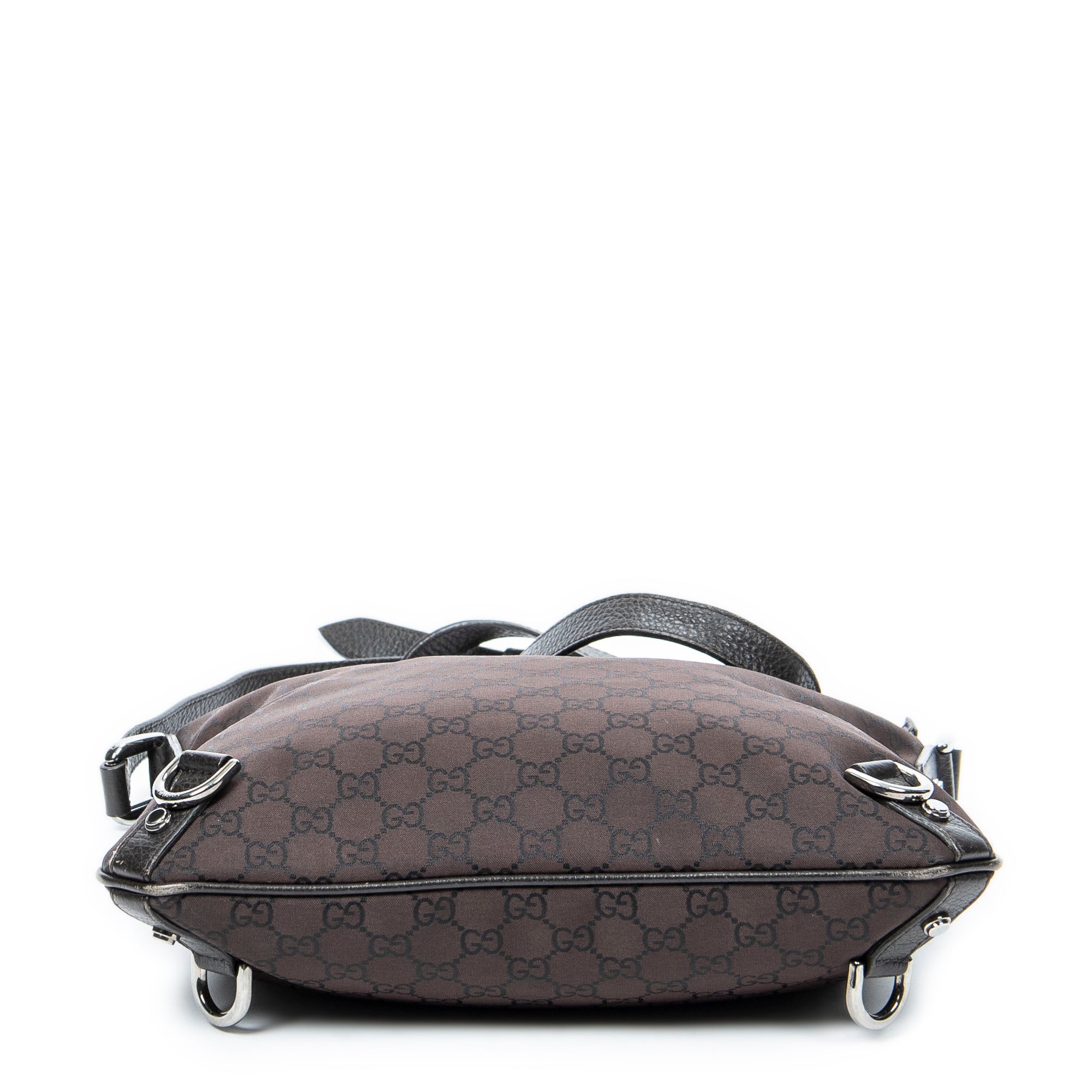 Shoulder Bag Abbey D-Ring Messenger Dark Brown Monogrammed Nylon Canvas