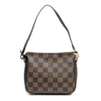 Handbag Trousse Make Up Pouch Brown Damier Ebene