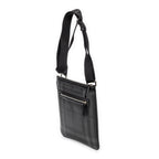 Shoulder Bag Flat Square Messenger Gray Smoked Check Coated Canvas