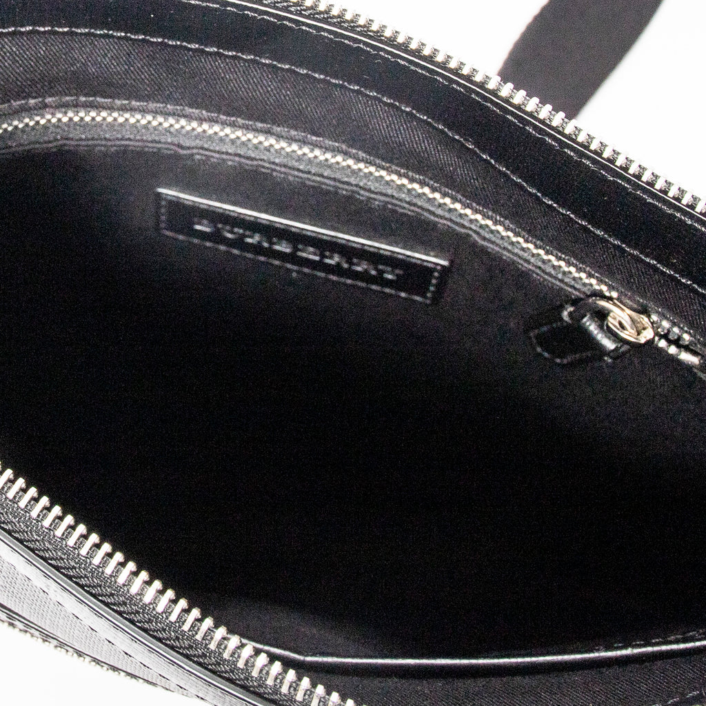 Shoulder Bag Flat Square Messenger Gray Smoked Check Coated Canvas