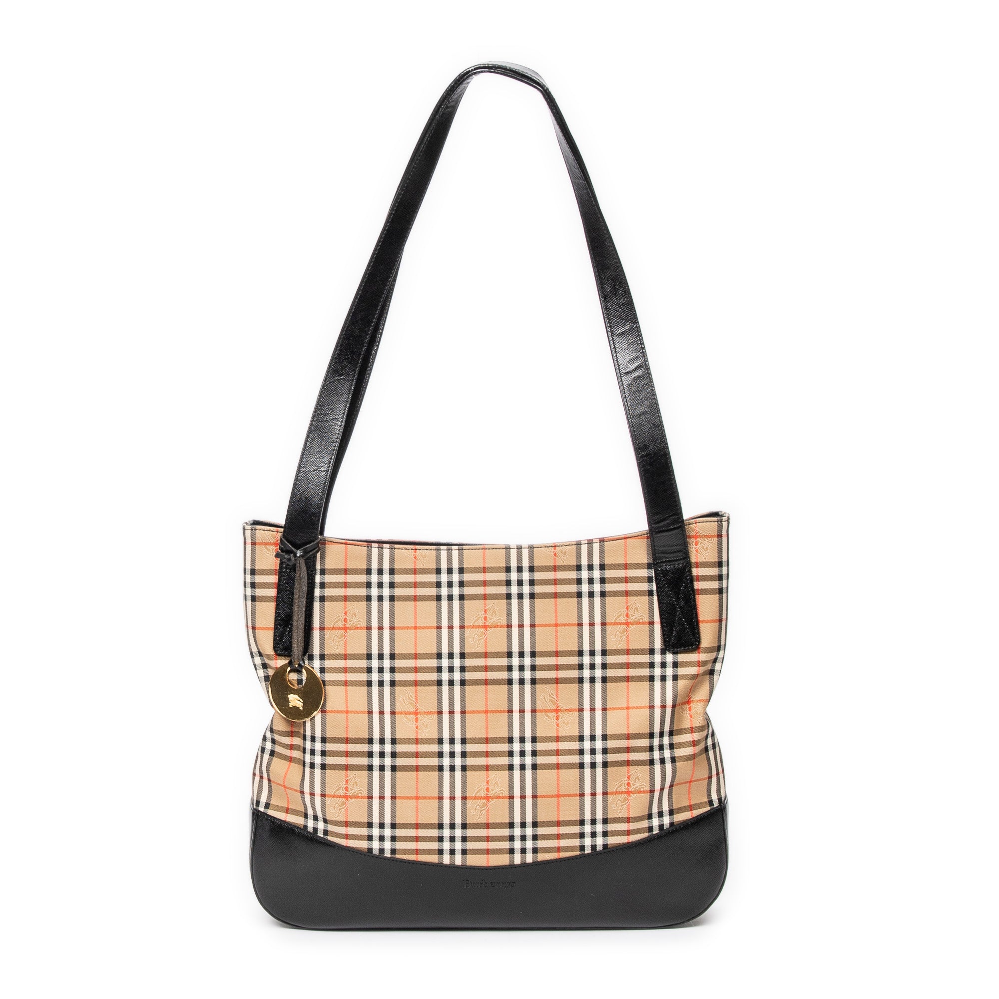 Shoulder Bag Burberrys Large Shopping Tote Beige Haymarket Check Canvas