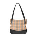 Sac bandoulière cabas Burberrys grand modèle en toile à carreaux Haymarket beige