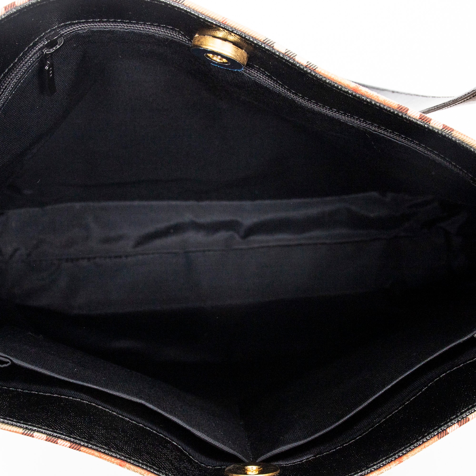 Sac bandoulière cabas Burberrys grand modèle en toile à carreaux Haymarket beige
