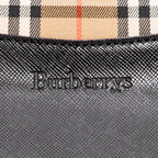 Sac bandoulière cabas Burberrys grand modèle en toile à carreaux Haymarket beige