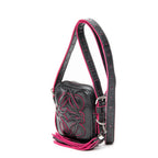 Sac Bandoulière Mini Anagram Pompon Bandoulière Cuir de Veau Noir