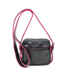 Bolso de Hombro Mini Anagrama Borla Cruzado Piel de Becerro Negra