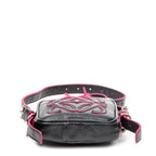 Sac Bandoulière Mini Anagram Pompon Bandoulière Cuir de Veau Noir