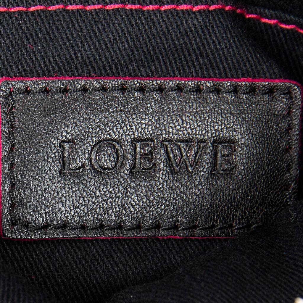 Bolso de Hombro Mini Anagrama Borla Cruzado Piel de Becerro Negra