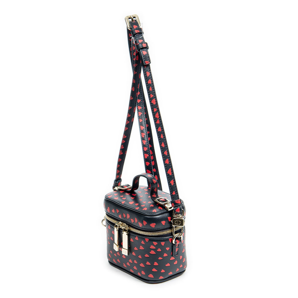 Shoulder Bag Micro Lady Dior Vanity Case Navy Heart Printed Leather