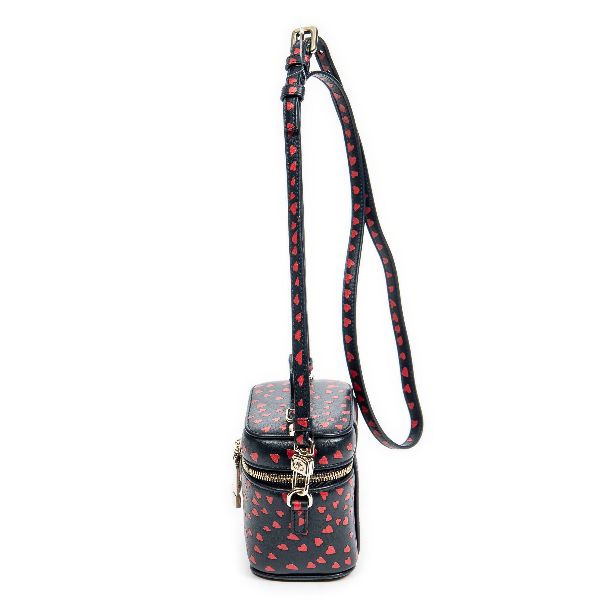 Shoulder Bag Micro Lady Dior Vanity Case Navy Heart Printed Leather