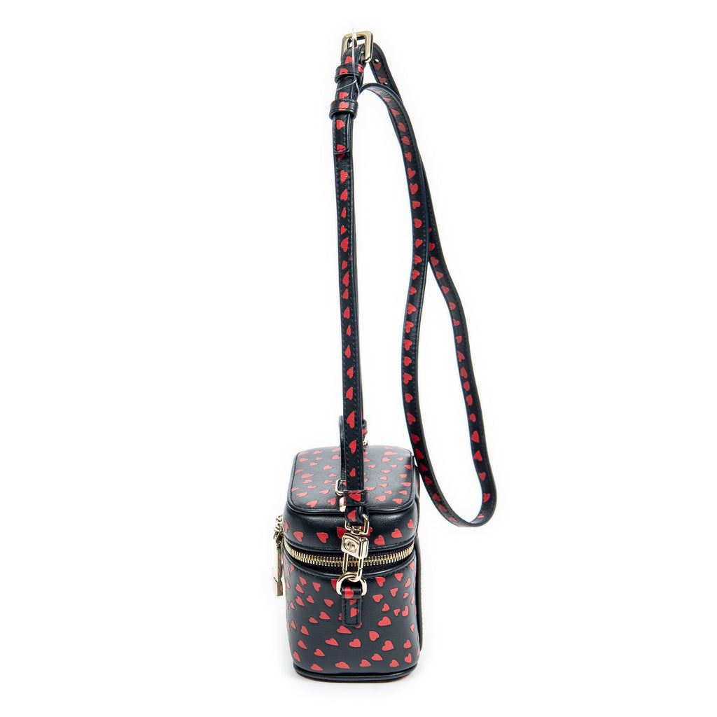 Shoulder Bag Micro Lady Dior Vanity Case Navy Heart Printed Leather