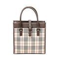 Shoulder Bag Flat Tote Beige Nova Check Canvas