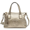 Shoulder Bag Small Soho Tassel Gold Grained Leather