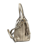 Shoulder Bag Small Soho Tassel Gold Grained Leather