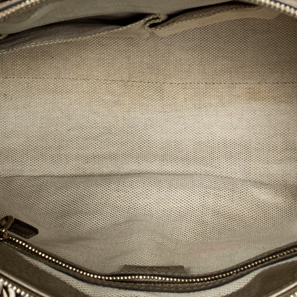 Shoulder Bag Small Soho Tassel Gold Grained Leather