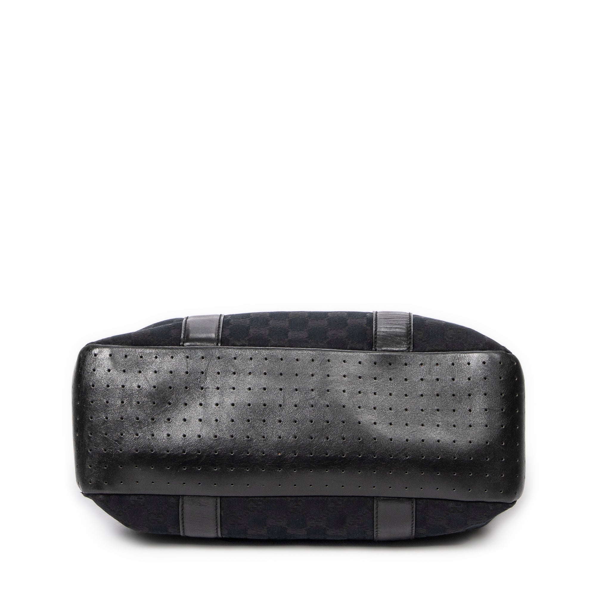Shoulder Bag Slip Pocket GG Tote Black Monogrammed Canvas