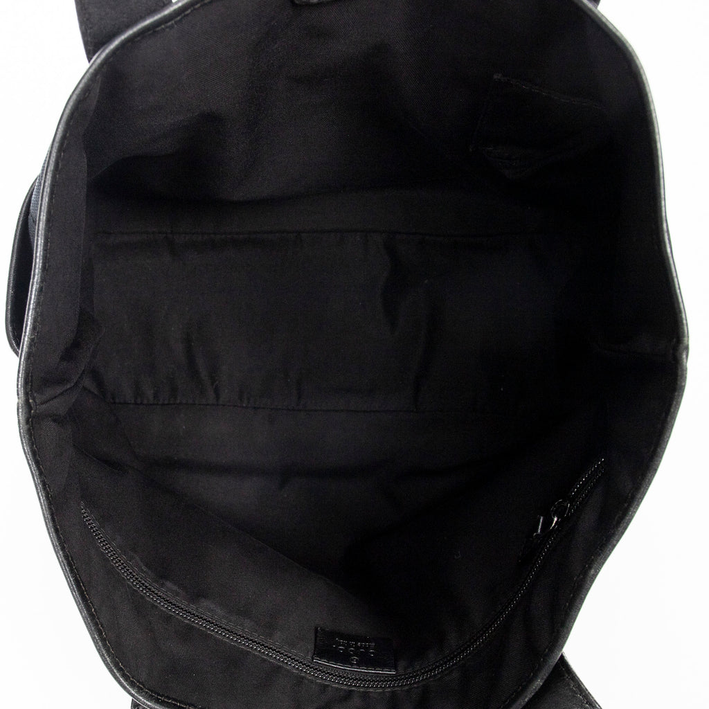 Shoulder Bag Slip Pocket GG Tote Black Monogrammed Canvas