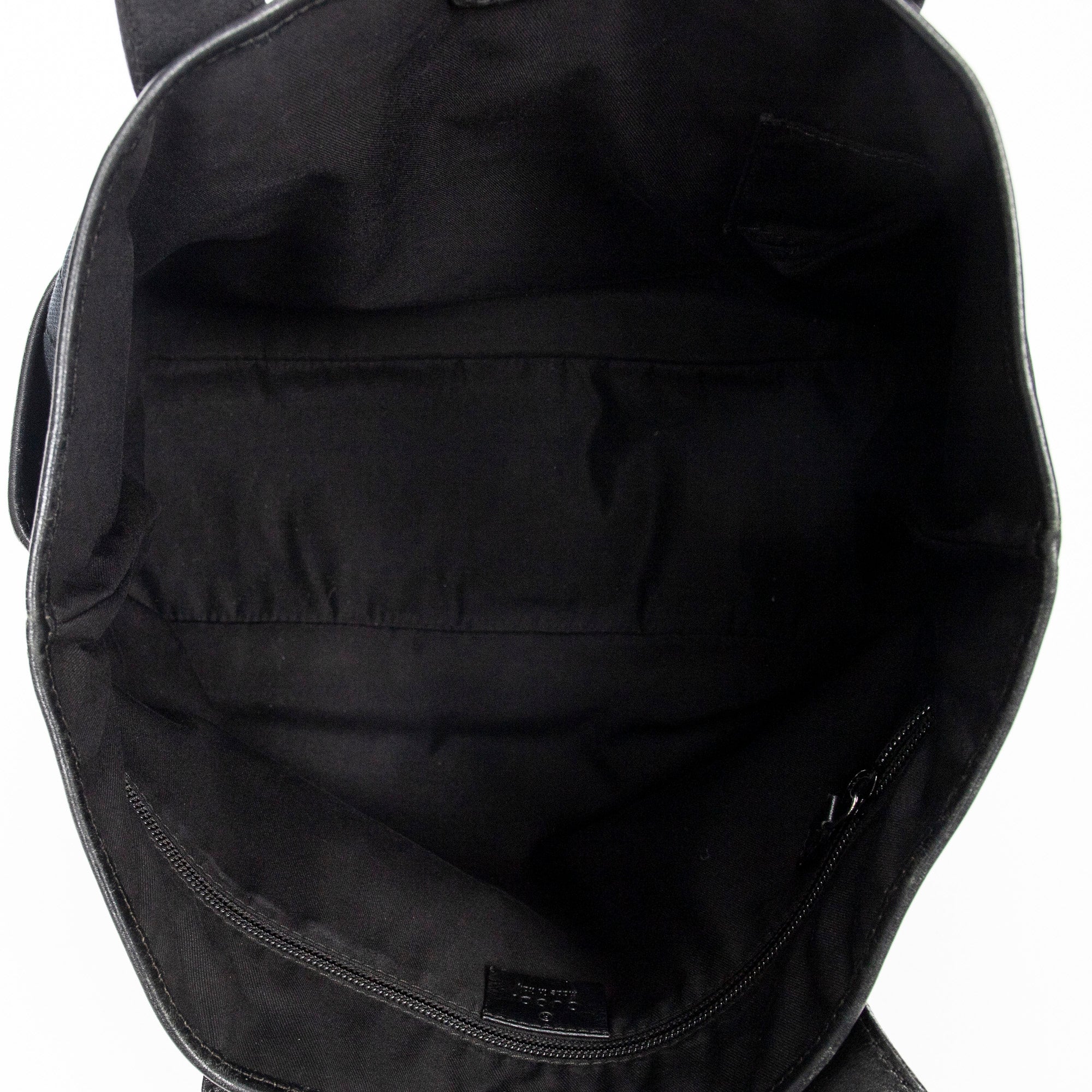 Shoulder Bag Slip Pocket GG Tote Black Monogrammed Canvas