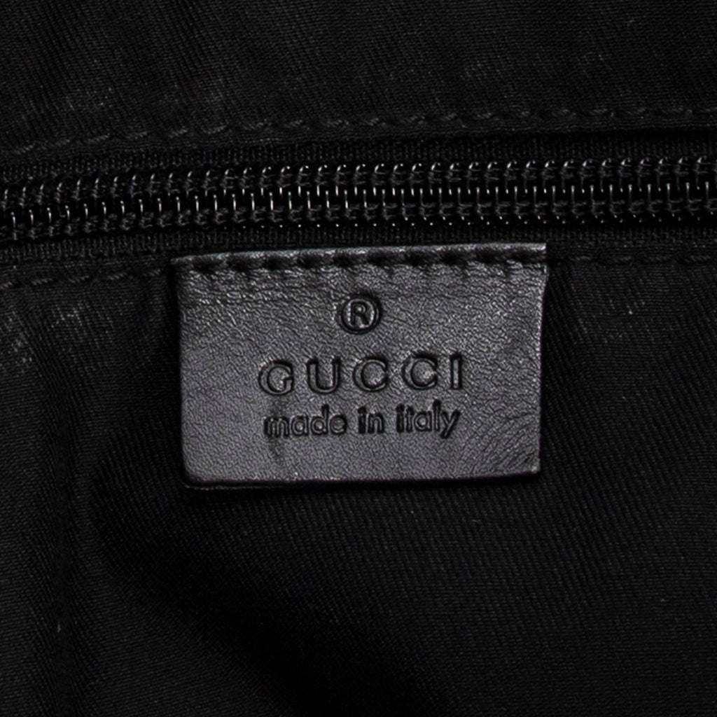 Shoulder Bag Slip Pocket GG Tote Black Monogrammed Canvas