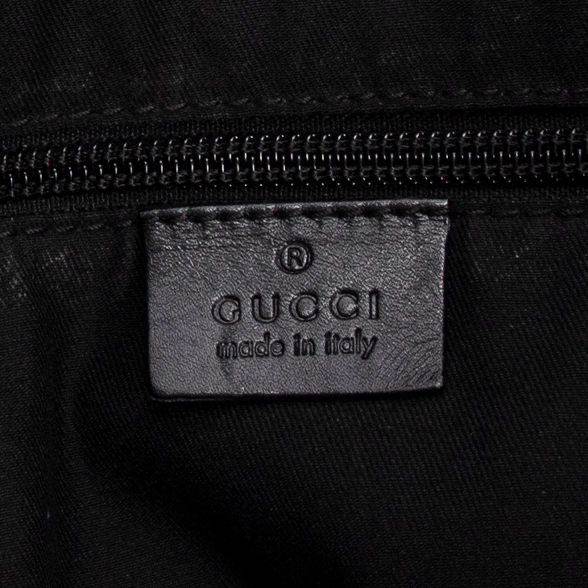Shoulder Bag Slip Pocket GG Tote Black Monogrammed Canvas