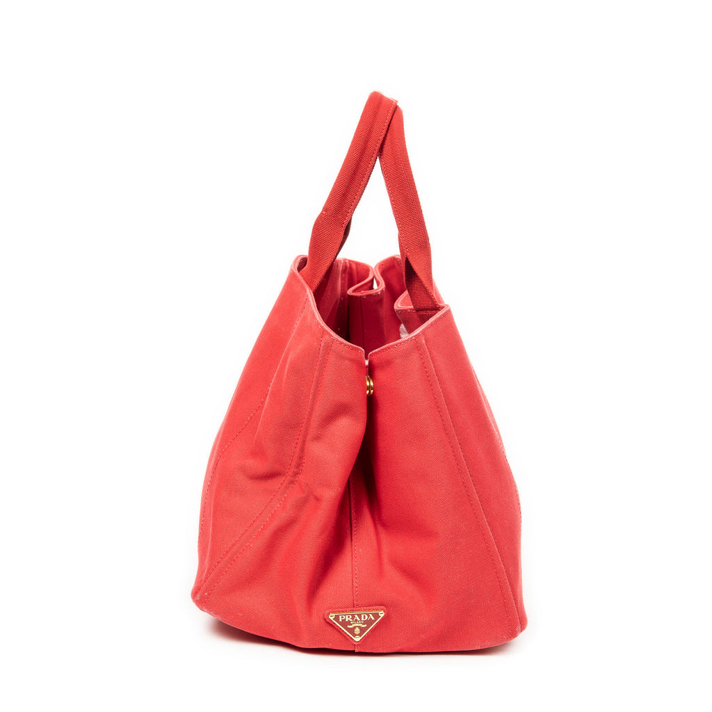 Bolso de mano grande Canapa Tote Lona Canapa Roja