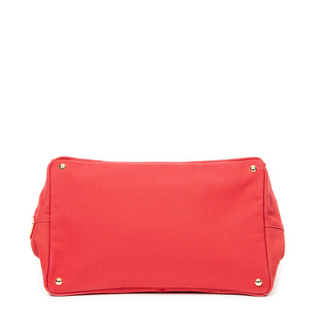 Bolso de mano grande Canapa Tote Lona Canapa Roja
