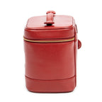 Bolso de mano CC Tall Vanity Case Piel de caviar roja