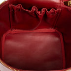Bolso de mano CC Tall Vanity Case Piel de caviar roja