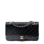 Shoulder Bag Classic Double Flap 26 Black Quilted Lambskin Leather